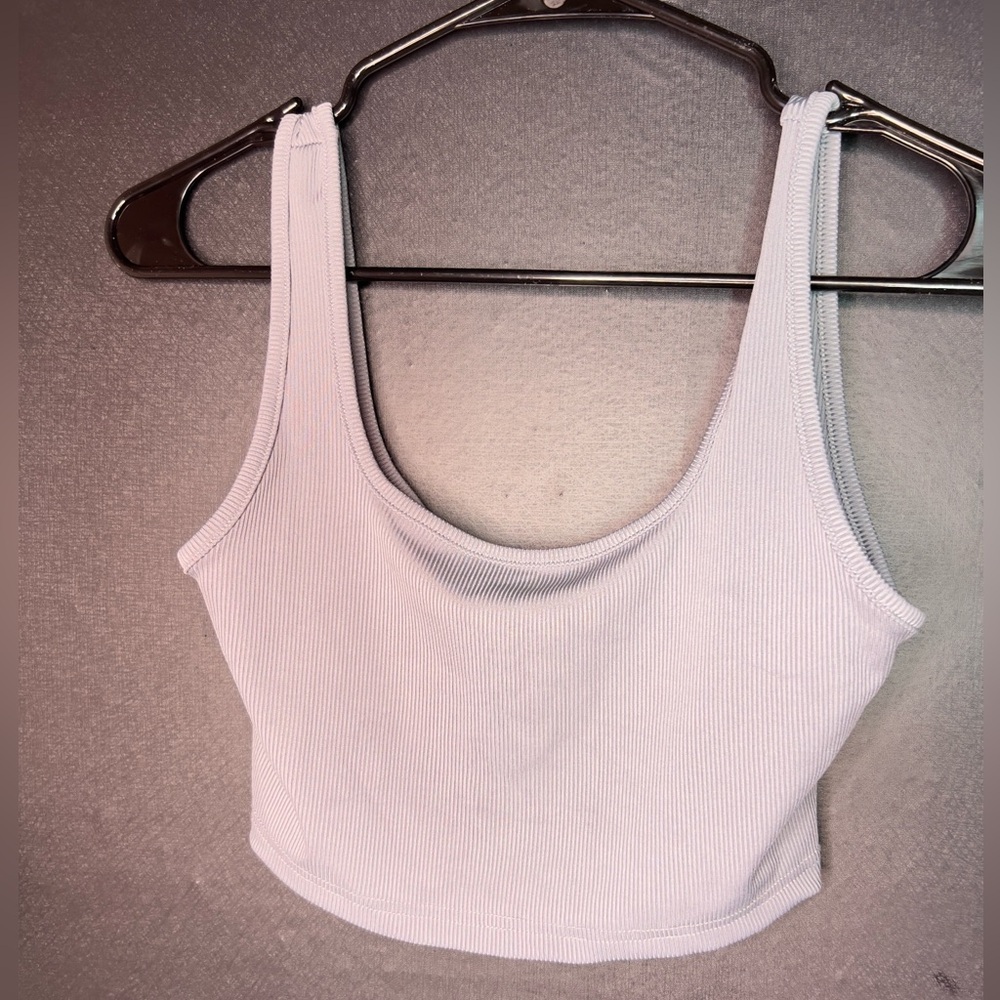 Blue crop tank top